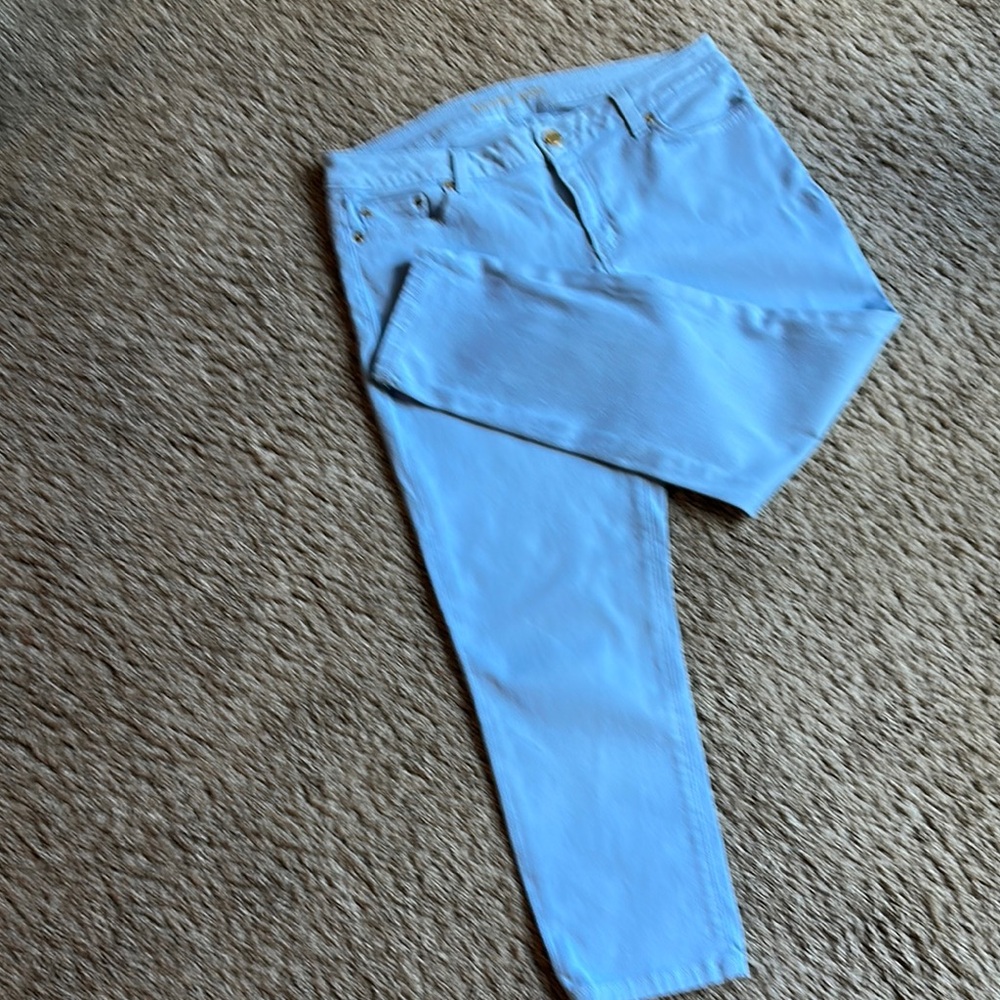 Michael Kors Blue Ankle Cropped Jeans Classic Style - Picture 2 of 5